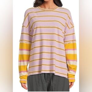 Free People We The Free Nina Stripe Long Sleeve